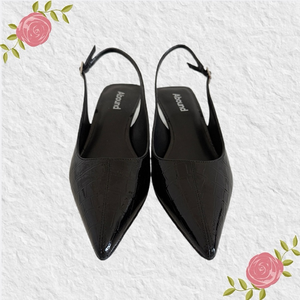 New Abound Lidia Black Slingback Kitten Heel Pump - Picture 4 of 10